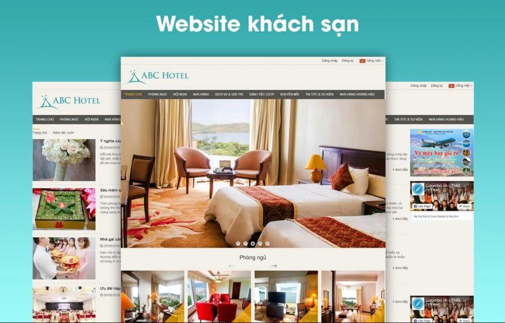 marketing khách sạn bằng thiết kế website