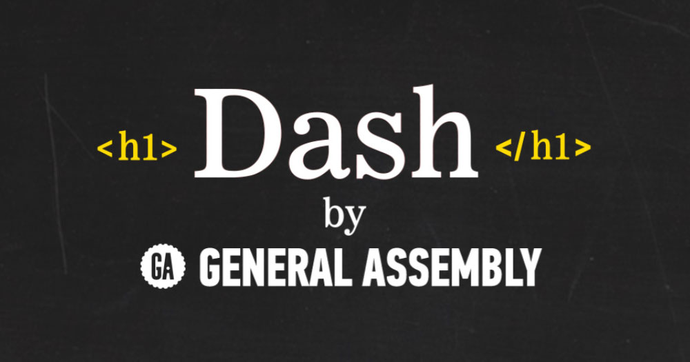 Dash General Assembly- trang web dạy thiết kế website miễn phí và vui nhộn
